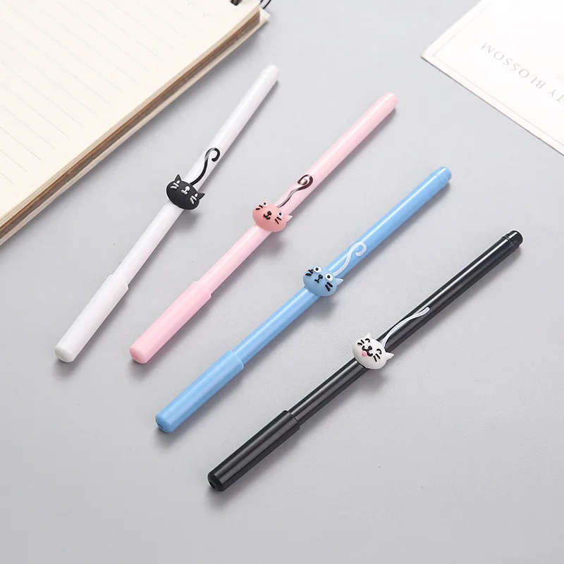 

XGZ 20 Korean Creative Stationery Cute Expression Cat Gel Pen Student 0.5 Full Needle Black