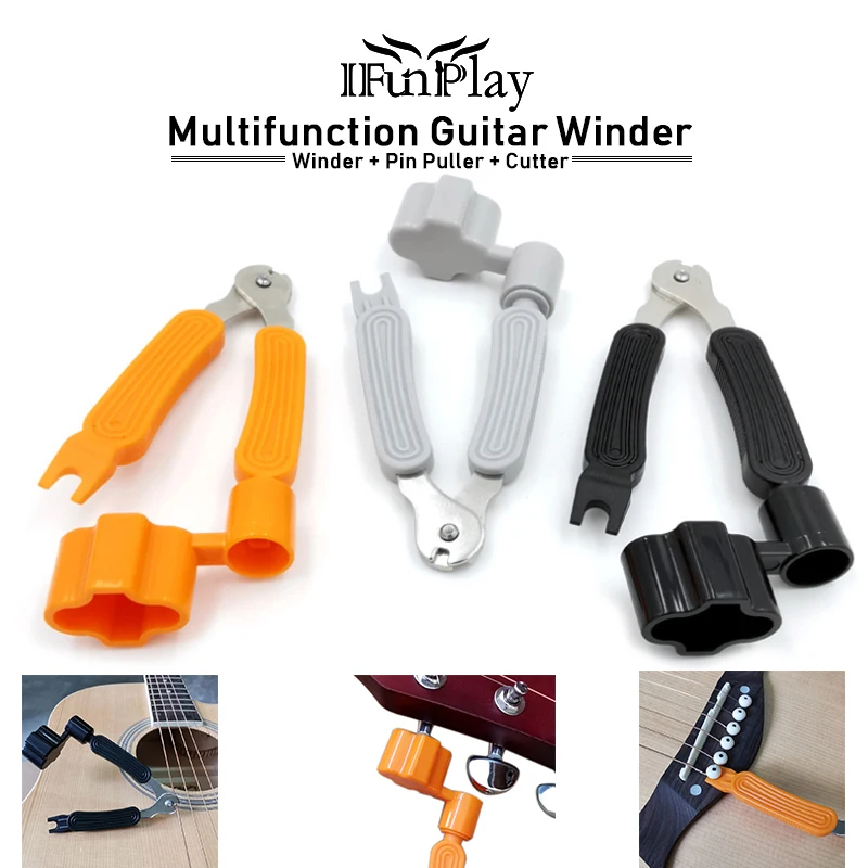 3 в 1 гитарный штифт струйный намотчик + строку Pin код Съемник строка резак