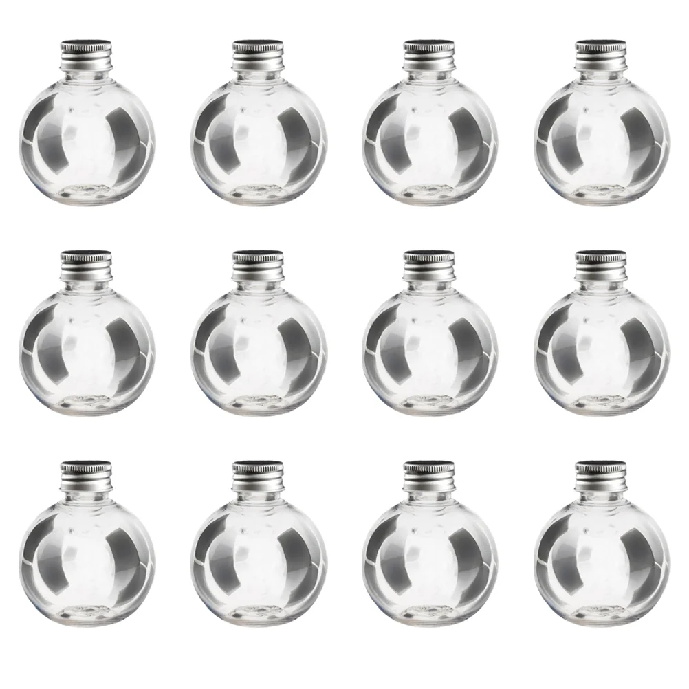 

25pcs 150ml Transparent Plastic Bottles Round Bulb Shape Bottle Decoration