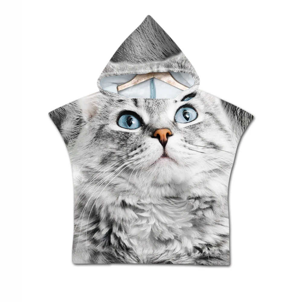 Пляжное полотенце с кошкой одеяло впитывающие детские котенок детская банное