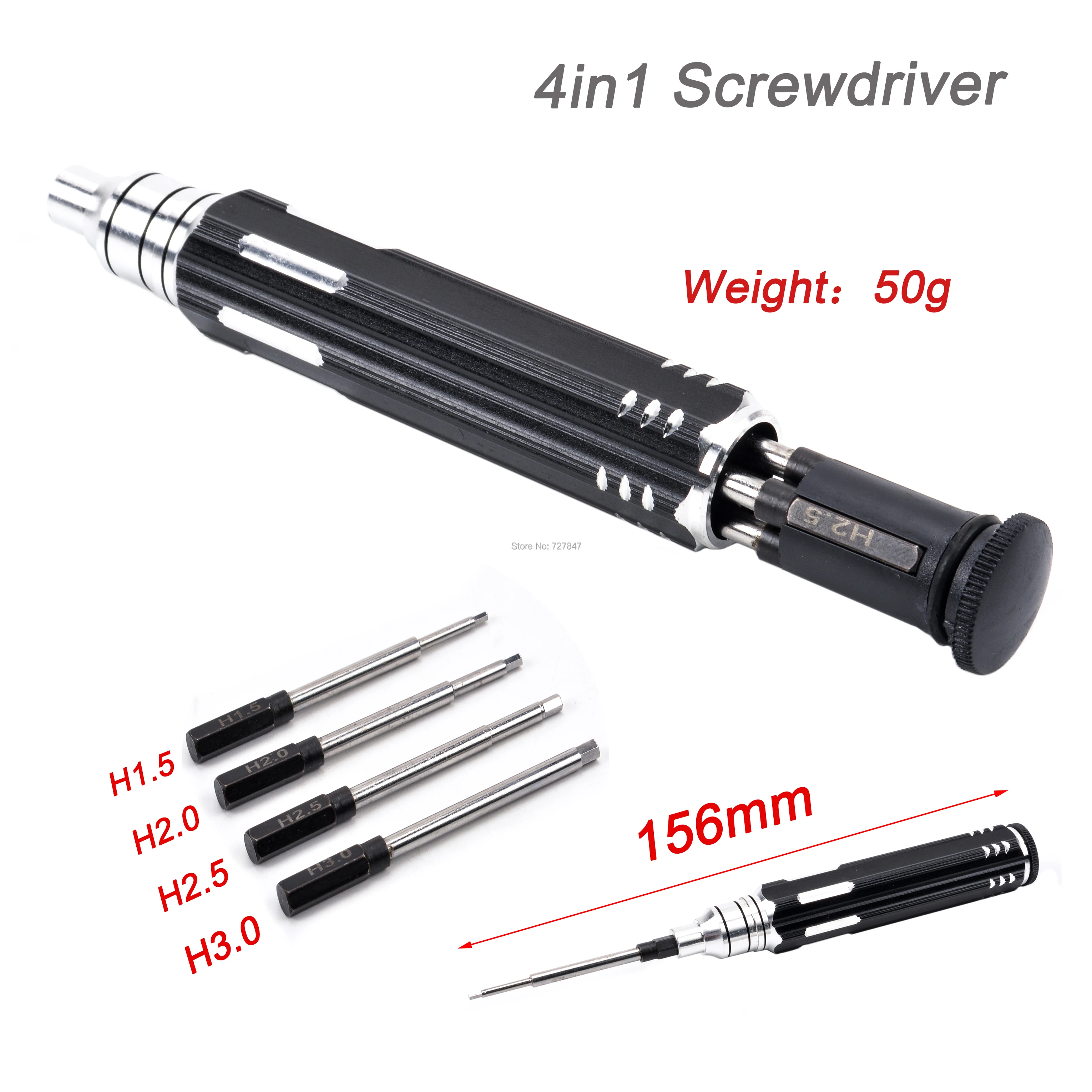 4pcs FPV RC Tools Hex Screw Driver 1.5 2.0 2.5 3.0mm Titanium Plating Hardened Wrench Screwdriver For Camera Drone Quad | Игрушки и