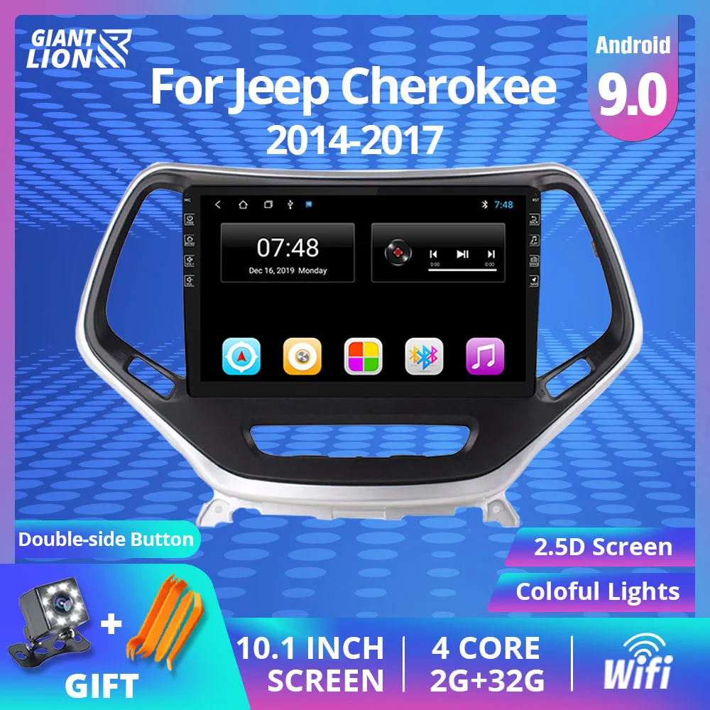 Автомагнитола 2DIN на Android 9 0 для Jeep Cherokee 2014 2017 мультимедийный проигрыватель с GPS