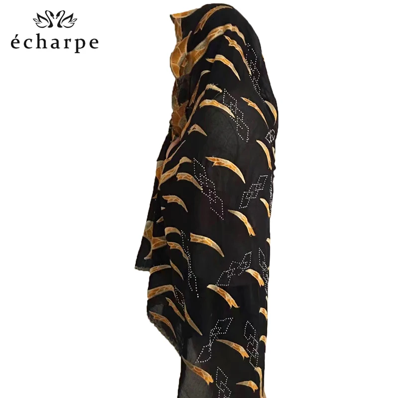 

African women scarf muslim embroidery chiffon scarf hijab scarf big size scarf for shawls EC159