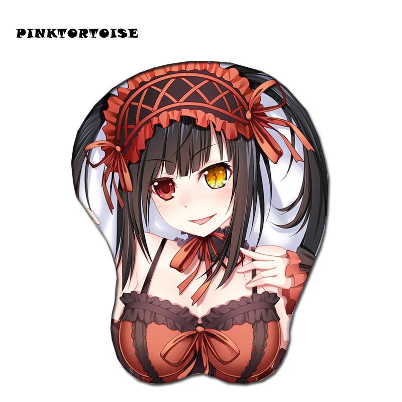 

PINKTORTOISE Anime DATE A LIVE 3D Mouse Pad Ergonomic Soft Silicon Tokisaki Kurumi Mousepad with Wrist Support Mouse Pad