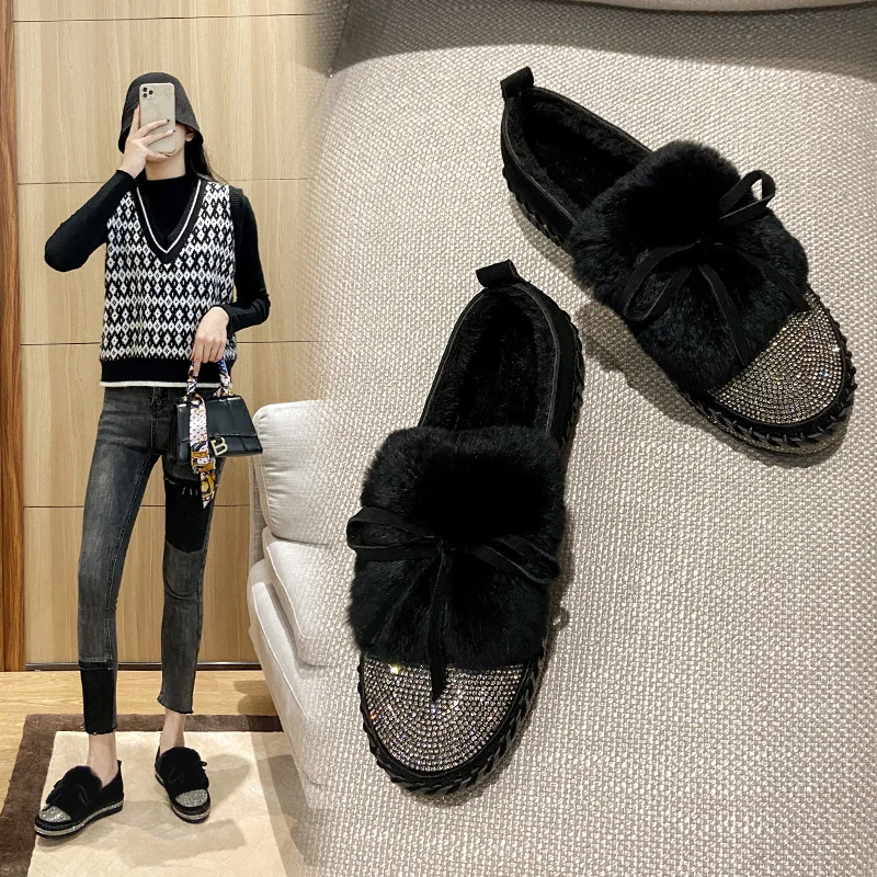 Мокасины женские с круглым носком удобные туфли из спилка на платформе плоская