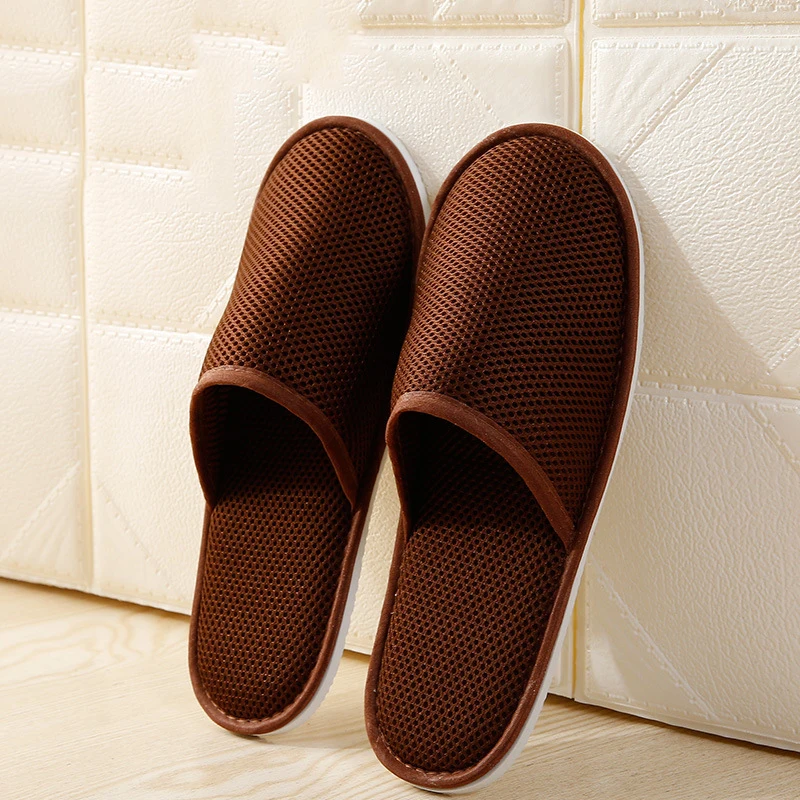 Тапки Домашние одноразовые сетчатая ткань однотонные классические для отелей