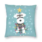 Цвергшнауцер топ на бретелях с изображением собаки накидки на подушки, диван-кровать для дома декоративные собаки Lover квадратная Подушка Чехол 40x40