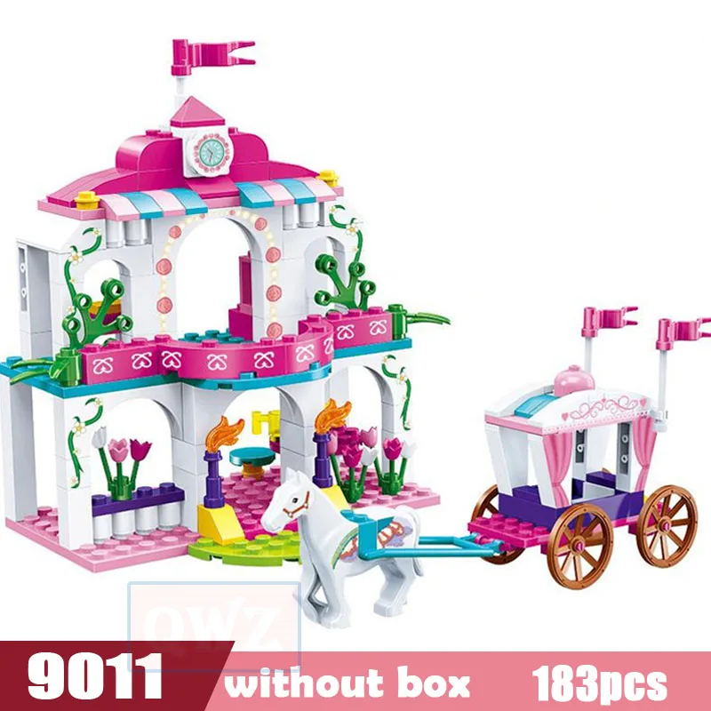 QWZ Новинка модель замка принца строительные блоки игрушка друг каретка фигурки