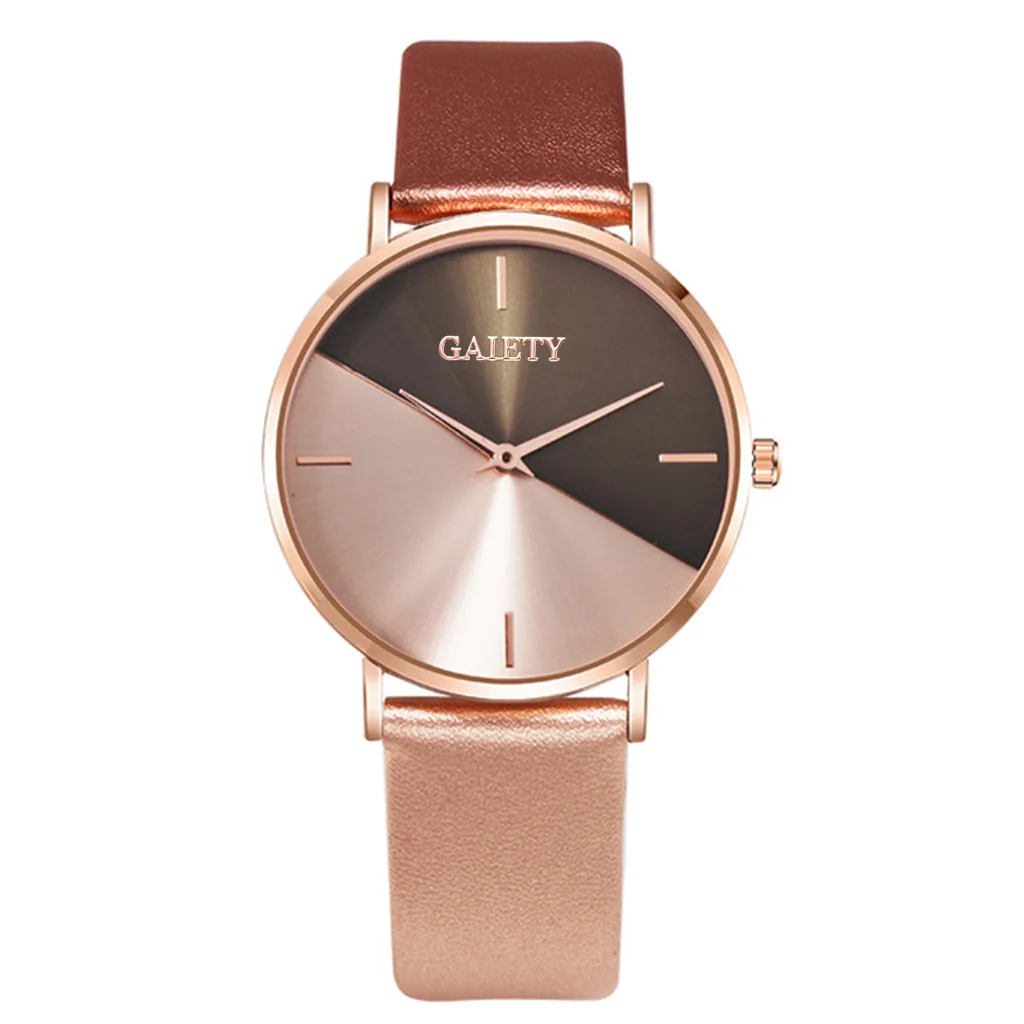 

New Arrivals GAIETY Women Designers Watch Simple Black Contrast Splicing Korean Girls Versatile QuartzWristwatch Free Shipping