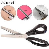 9 inch stainless steel pinking shears serrated scalloped blades fabric crafting scissors dressmaking zig zag sewing scissors