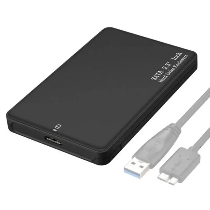 2 5 дюймовый корпус для внешнего жесткого диска Usb 3 0 Sata Hd черный чехол инструмент
