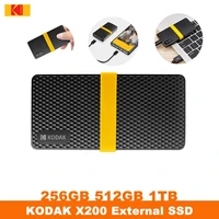 kodak x200 external ssd hard drive ssd 256gb 512gb 1tb portable ssd external hard drive type c usb mini storage for pc laptop