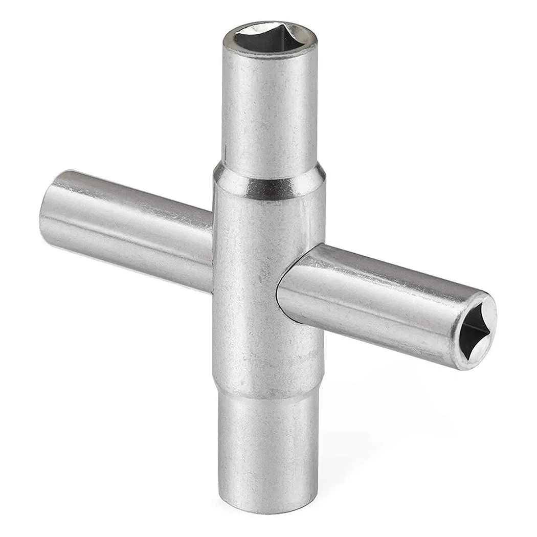 

1/4 9/32 5/16 11/32inch 4 Way Sillcock Key Steel Faucet Wrench Removable Tap Switch Water Valve Key Bathroon Kitchen Hand Tool