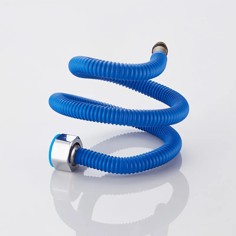 1/2'' 2pcs Red+Blue 304 Stainless Steel Faucet Weaved Corrugated Plumbing Hose Flexible Connection Pipe Standard Interface