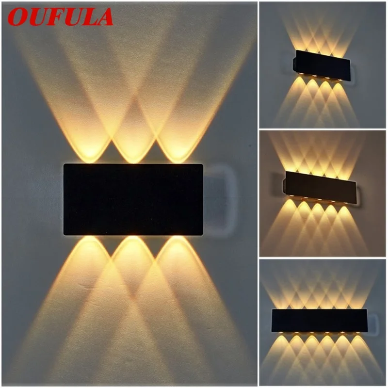 

OUFULA Wall Sconce Light Creative Contemporary Outdoor Waterproof LED Lamp For Home Corridor
