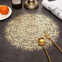 pvc table mats set dandelion pattern placemats for dining table stain resistant durable coasters for table decor wedding party