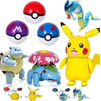 6pcsset pokemon ball monster pikachu gyarados mewtwo charizard bulbasaur squirtle christmas brinquedos gift toy for childrens