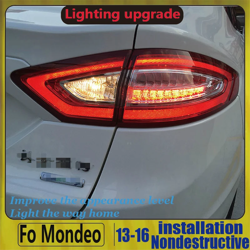 Для FORD Fusion Титан Mondeo светодиодный задний фонарь 2014 2015 2016 хвост светильник