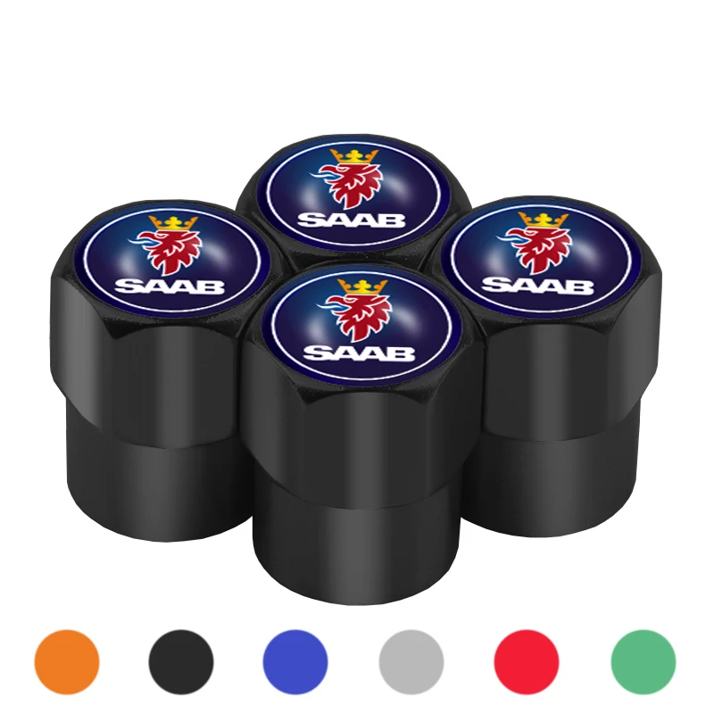 

Car Styling 4Pcs Car Valve Caps Wheel Tire Tyre Stem Covers For SAAB 9-3 93 9-5 9 3 9000 9 5 Exterior Accessories