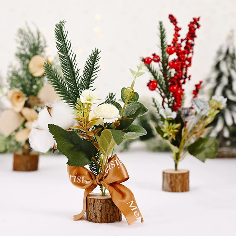 Рождественские украшения Мини Рождественская елка настольное украшение из