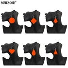 Ювелирные изделия SOMESOOR, индивидуальные деревянные висячие серьги с двусторонним принтом, 10 форм, подарки для женщин