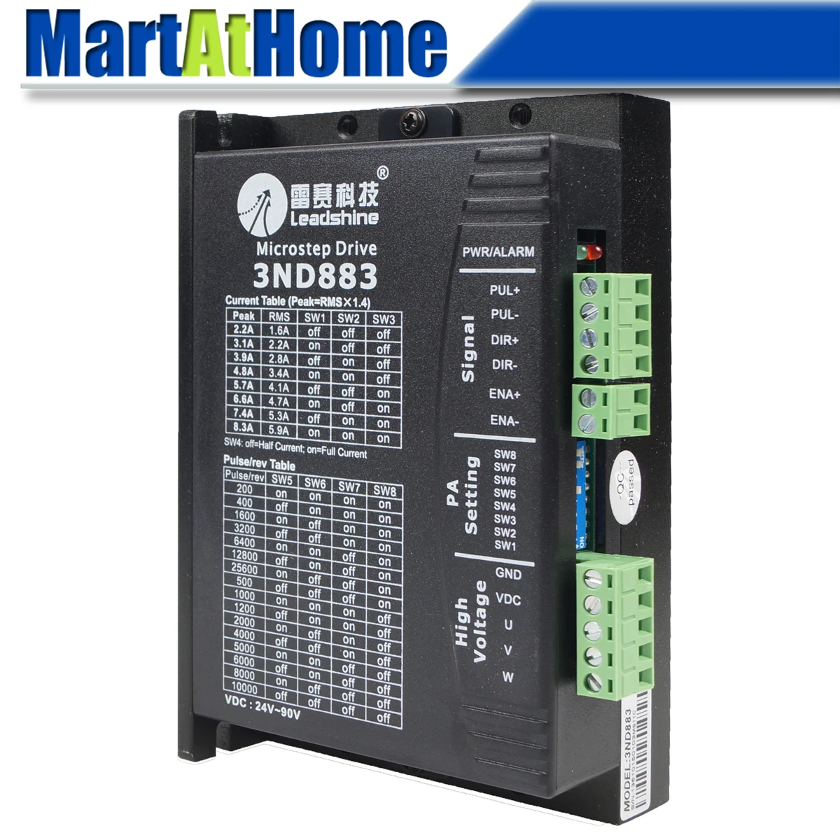 Новый Leadshine 3ND883 CNC микро шаговый Драйвер 3 фазный 80 В постоянного тока 8.3A (RMS 5.9A) 300