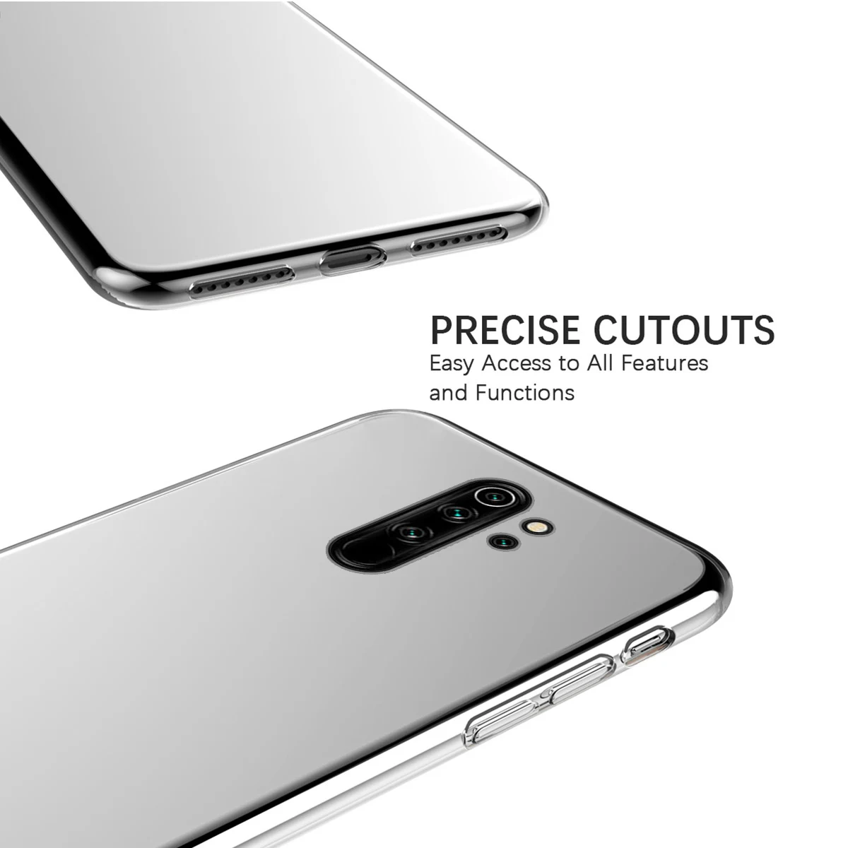 Чехол для Xiaomi Redmi Note 8 pro тонкий мягкий прозрачный бампер из ТПУ противоударный
