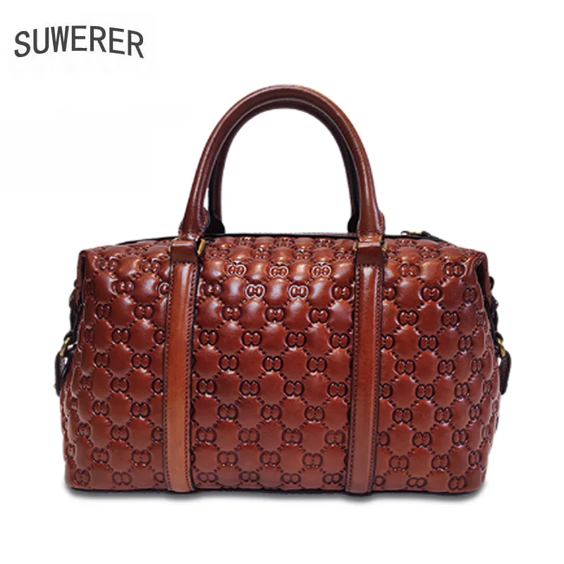 SUWERER Boston сумка мессенджер из натуральной кожи женские сумки для женщин Роскошные