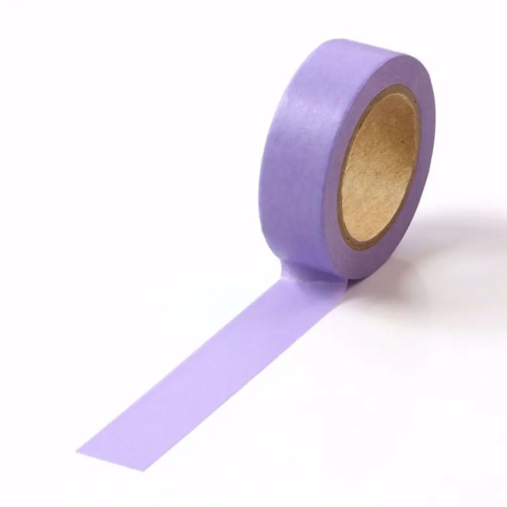 Cinta adhesiva de papel Washi p&uacute;rpura, luz pura, para decoraciones-0