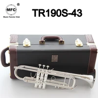 new music fancier club bb trumpet tr190s 37 silver plated music instruments profesional trumpets 190s43 with case mouthpiece
