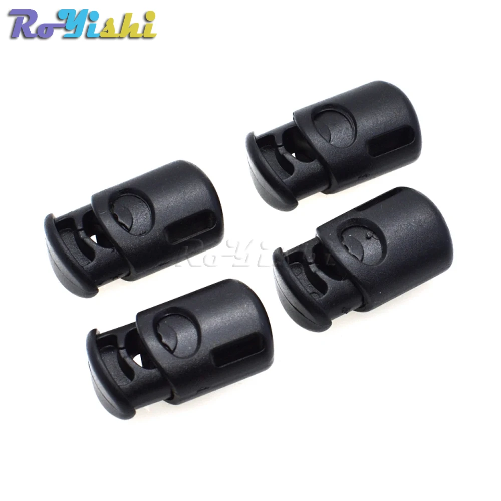 

25 шт./упак. шнур замок фиксаторы уход за кожей лица маска Пластик баррель пружина тумблер для мешков/одежды черного цвета с фокусным расстоя...