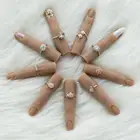 Силиконовые пластиковые практики поддельный палец дизайн ногтей модель инструмент для пальцев Регулируемый DIY акриловый УФ гель маникюрные инструменты для обучения