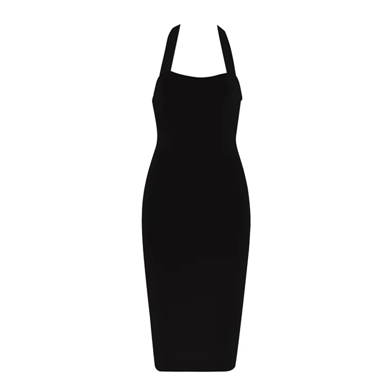 

INDRESSME 2019 New Women Bandage Dress Party Dresses Halter Square Neck Sexy Lady Celebrity Backless Dress Lady Clue Chic Dress
