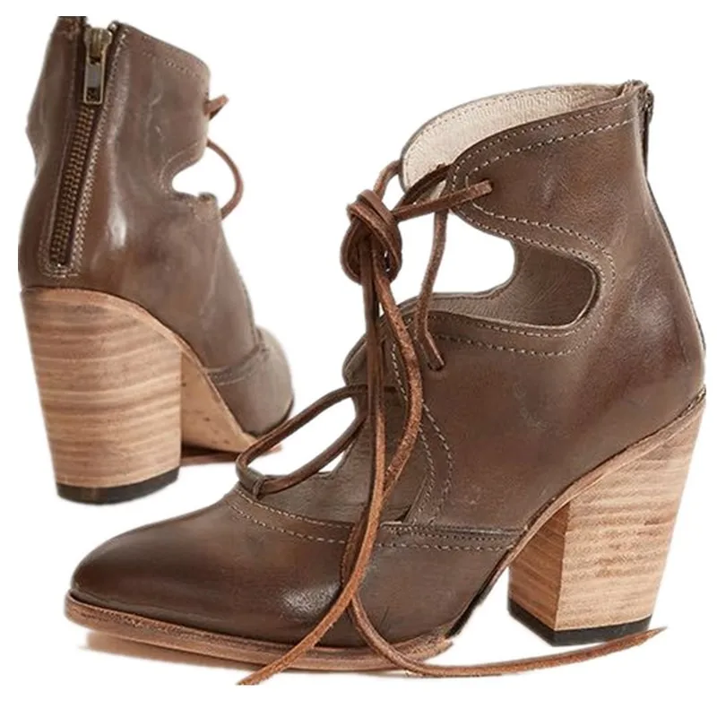 

2021 Fashion Sexy Pointed Toe Women's Pumps Solid Color Lace Up High Heel Sandals Woman Thick Heel Casual Shoes Zapatillas Mujer