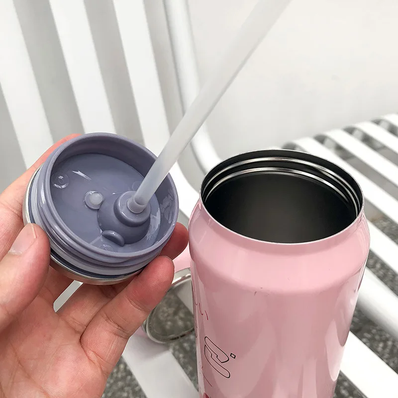 Термос из нержавеющей стали 500 мл с соломинкой|Вакуумные фляги и термосы| |