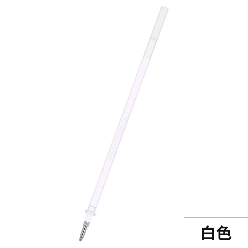 white refill Черная карточка маркер ручка 8 многоцветная блестящая живопись гелевая ручка подарки для школы и офиса домашняя канцелярская белая Серебряная Золотая Ручка - Цвет: white refill