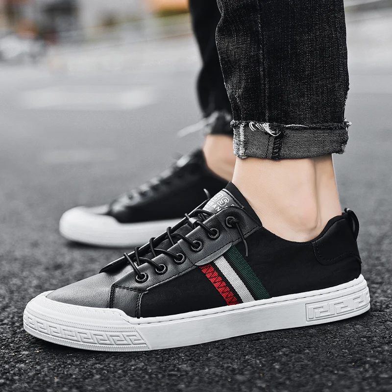 

Mens Casual Shoes Hot Sale Casual Shoes Man White Stylish Fashion Trend Street Sport Fashionable Sports Sneaker Men Black