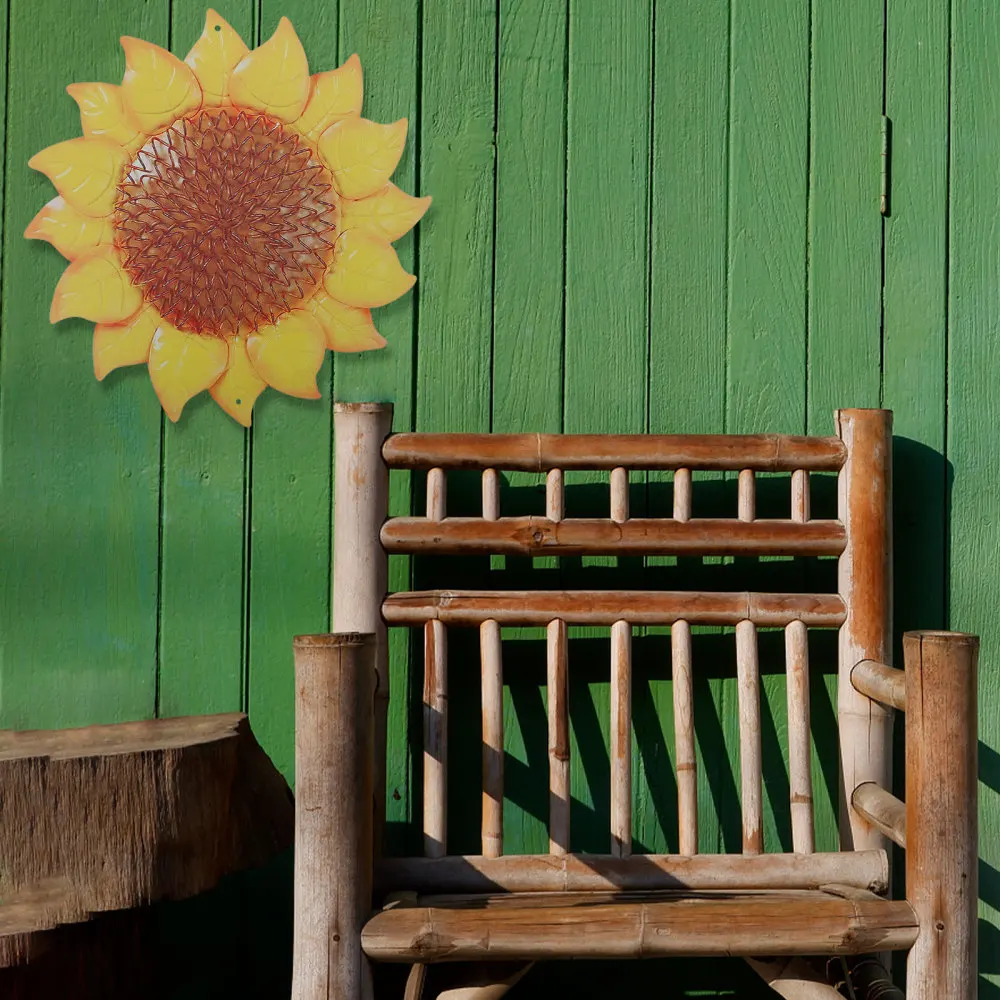 

1Pc Metal Sunflower Flower Hanging Decor Indoor or Outdoor Wall Decoration