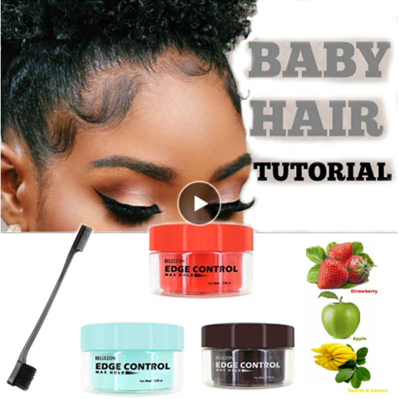Bébé cheveux Super élégant Max tenir bord contréle créme Gel longue durée imperable huile cire noir filles coi|Помады и воск| |
