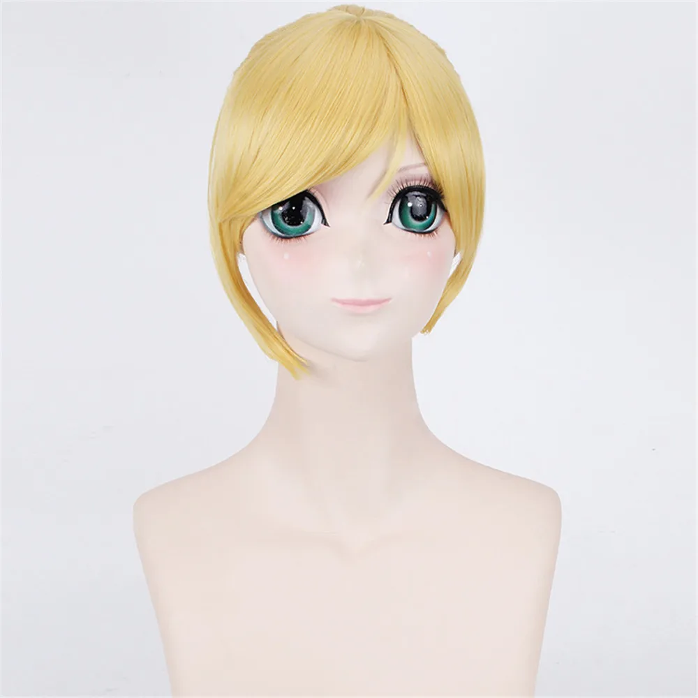 Любовь Live Элли Золотой Блонд Короткие Косплей парики для женщин термостойкие