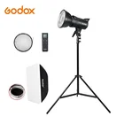 Светодиодный светильник Godox SL-60W, SL-100W, SL-150W, SL-200W, 5600K, с креплением Bowens, комплект непрерывного светильник со светильник вым стендом, софтбокс