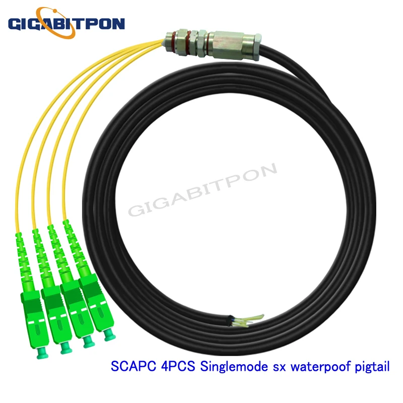 SCAPC 4-core single-mode fiber jumper 3m SCAPC 4-core single-mode outdoor waterproof suitable for FTTH FTTX network