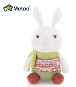 Новая Милая мультяшная плюшевая игрушка Metoo, кукла кролика, 27X13 см, мягкая плюшевая игрушка кролика для маленьких девочек, детская игрушка в подарок A50 - Цвет: style 4