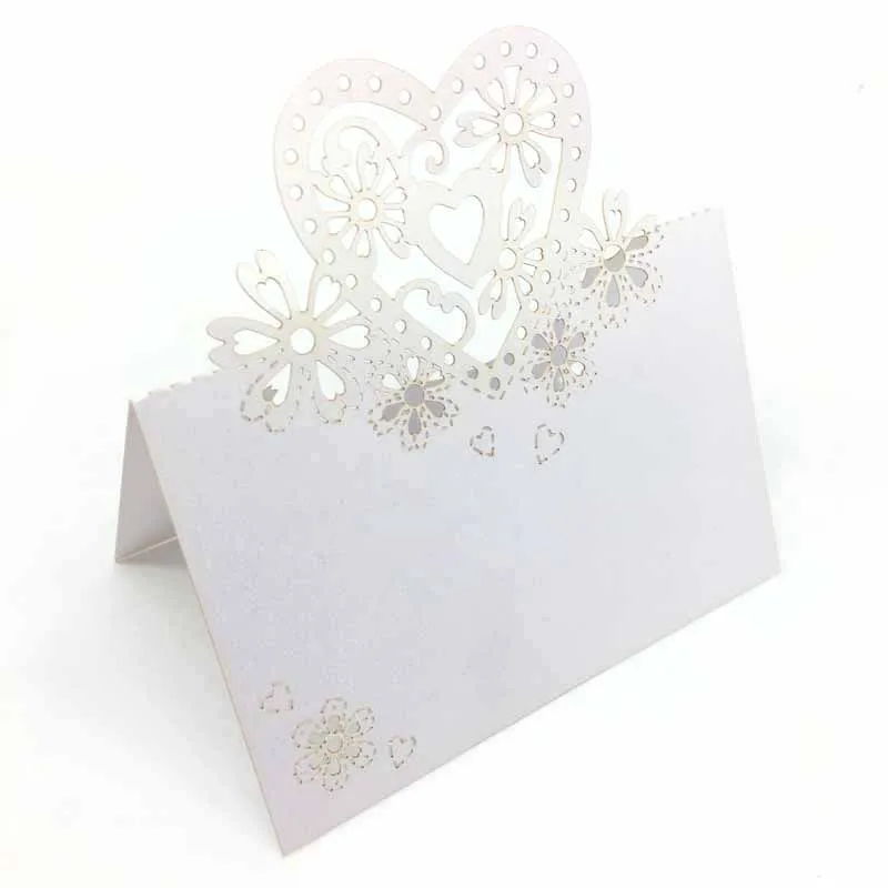 50 шт./упак. Полые Любовь Сердце Лазерная резка свадьба декор стол имя место карты