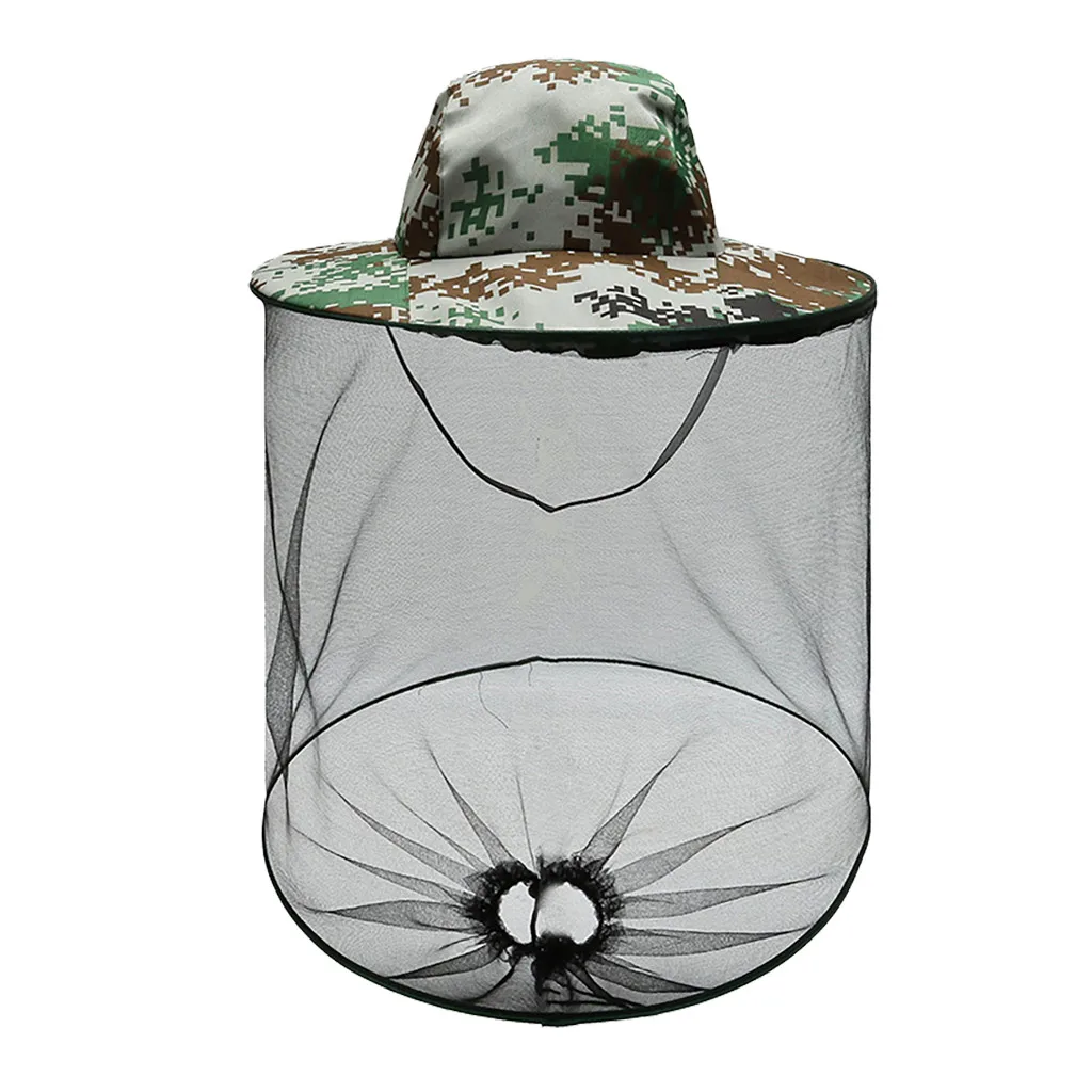 Уличная противомоскитная шляпа рыбака пчела сетка для защиты головы лица