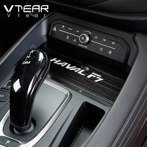 Vtear для Хавейл Ф7 Haval F7 F7X декоративная панель автомобильной чашки отделка полоса из нержавеющей стали аксессуары для интерьера Крышка центральной консоли авто