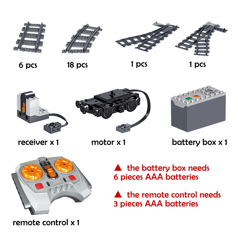 Bloques de construcci&oacute;n de tren el&eacute;ctrico de alta velocidad para ni&ntilde;os, juguete t&eacute;cnico de tren de alta velocidad, con control remoto/no RC, para regalo de cumplea&ntilde;os-4