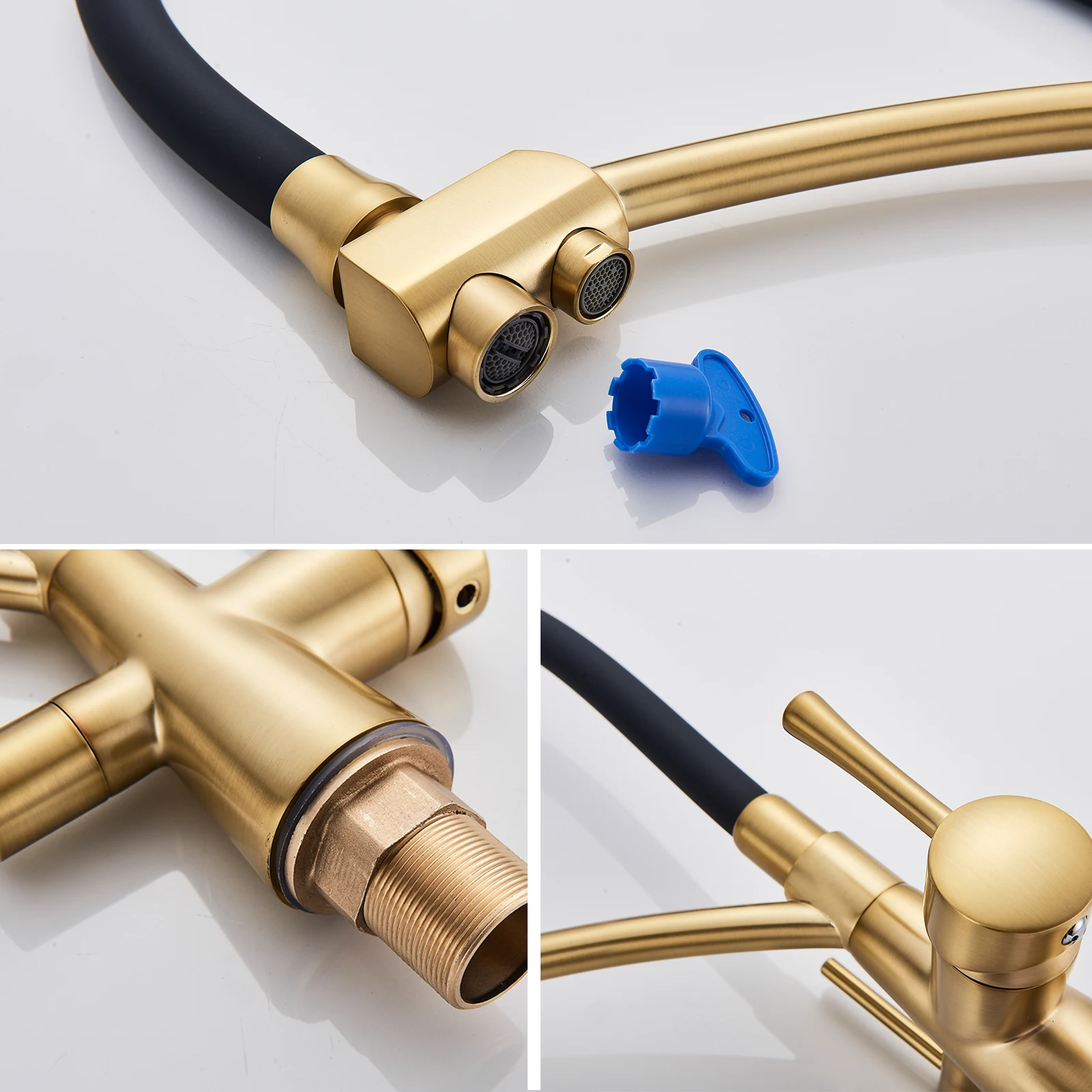 Кухонный Смеситель Rozin кран для очистки питьевой воды Поворот 360 градусов горячей