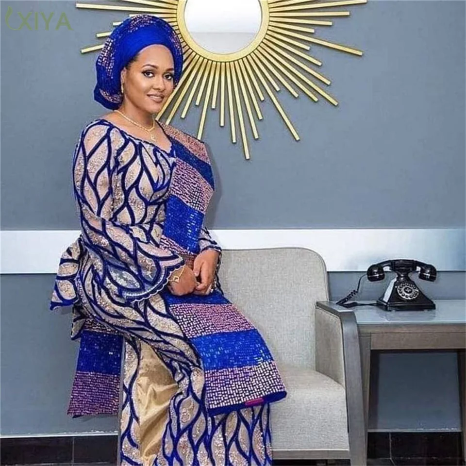 

Бархатные кружевные ткани с вышивкой, Африканское кружево высокого качества с камнями, французская фотография для свадебного платья APW4348B