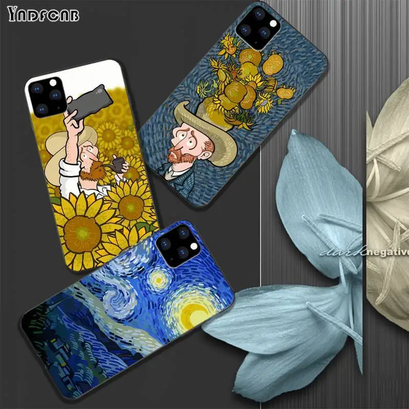 Van Gogh Starry Sky Art DIY Silicone Phone Cover Case For Iphone 5s Se 2020 6 6s 7 8 Plus X Xs Max Xr 11 Pro Funda | Мобильные